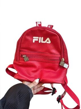 Fila Red Mini Backpack with White Logo